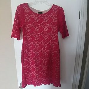 Beautiful red lace cocktail dress